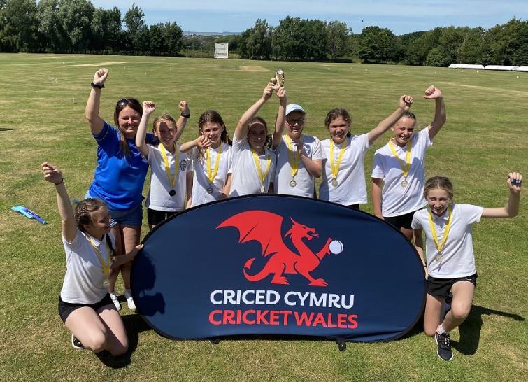 South Wales Cricket Finals winners - Tenby Church in Wales VC girls